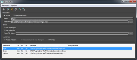 smartrefs general documentation UI manager help external references 3ds max refs plugin